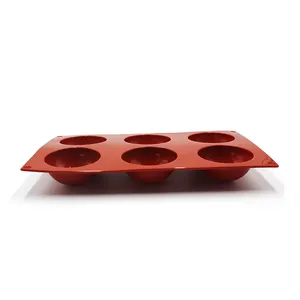 6 Cavity 120g Half Sphere Baking Silicone Cake Mold For Mousse Cake Chocolate Bomb Moldes De Silicon