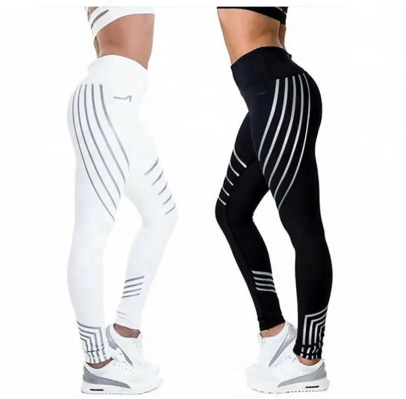 Quần Legging Tập Thể Hình Cho Nữ, Cạp Cao, Mỏng, Co Giãn, Màu Đen Bóng