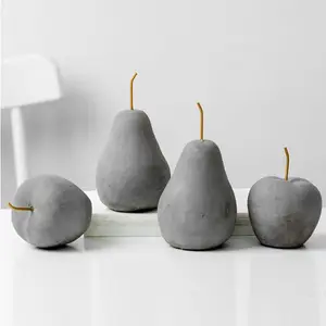 Kerst Nordic Wind Simulatie 3D Fruit Cement Apple Ornamenten Thee Winkel Slaapkamer Home Decorations Beton Siliconen Mal