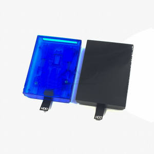 Cor azul transparente preta para xbox 360, estojo de disco rígido hdd, capa externa, gabinete, caixa, capa para xbox 360 slim