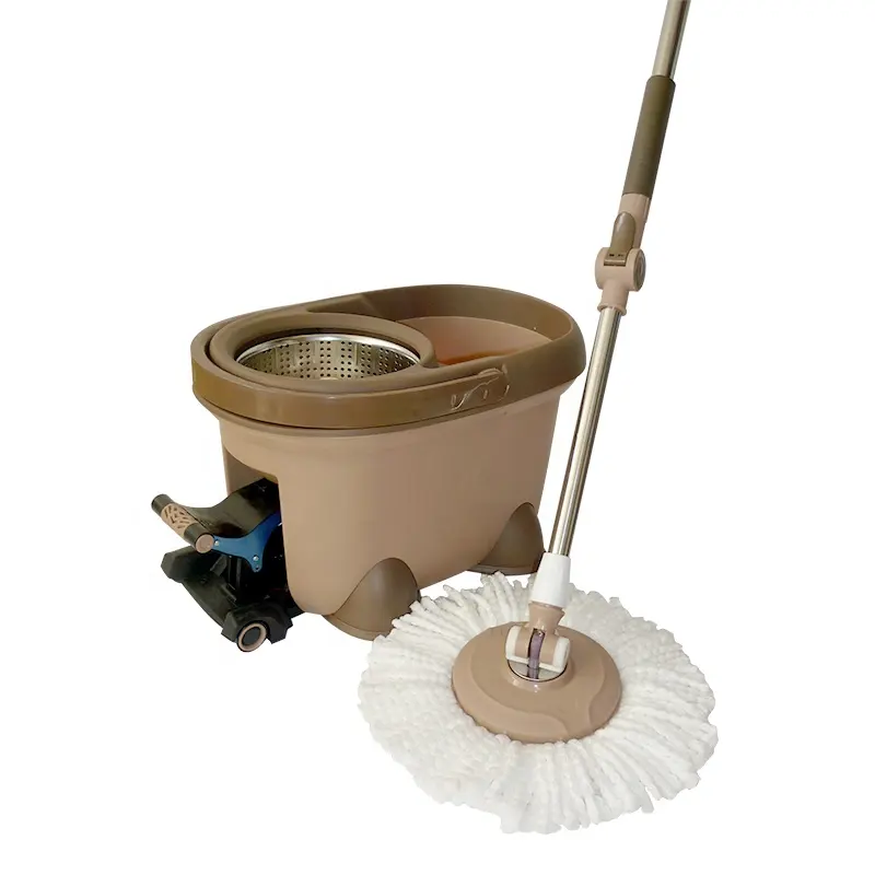 Nieuwe Ontwerp Gemakkelijk Leven Magic Spin Vloer Mop Met 2 Microvezel Vullingen