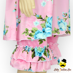 Verano niños <span class=keywords><strong>flor</strong></span> vestido Top a juego Floral Shorts Baby Girl Ruffle <span class=keywords><strong>Boutique</strong></span> trajes ropa conjunto con la venda - Product Image 5