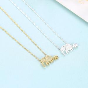 CZCITY S925 Liontin Perak Pictogram Kecil Lucu Kalung Binatang Disikat Hadiah Natal