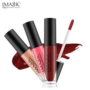 OEM Lip Gloss Matte Label pribadi, lipstik cair tahan air tidak lengket untuk kulit gelap