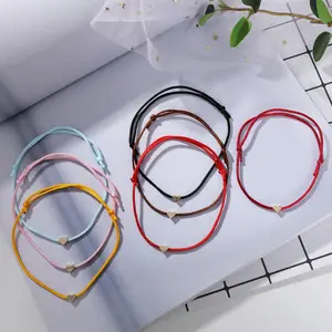 Pulseras Trang Sức Làm Bằng Tay Thời Trang Dây Trái Tim May Mắn Vòng Tay Dây Màu Đỏ Có Thể Điều Chỉnh