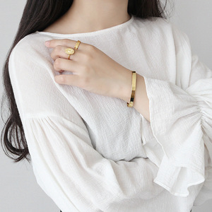 925 Sterling <strong>Silver</strong> Gold Plated High Polishing Plain Sterling <strong>Silver</strong> <strong>Cuff</strong> Bangle <strong>Bracelet</strong> - Product Image 3