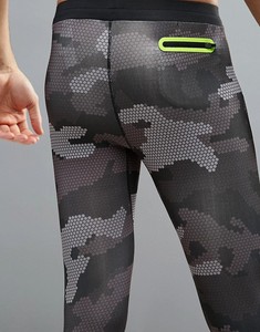 Collants de compression de sport KY Wholesale <span class=keywords><strong>avec</strong></span> poche zippée à l'<span class=keywords><strong>arrière</strong></span> en imprimé camouflage <span class=keywords><strong>noir</strong></span> pour hommes - Product Image 2