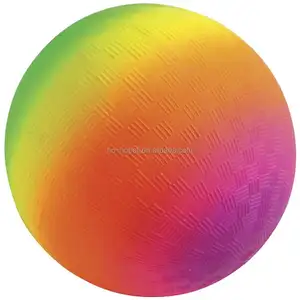 Neon rainbow playground ball 8.5 Inch