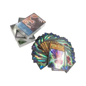 Bayaya cartões de negociação personalizados, folhas holográficas de efeito raro, jogo de cartões