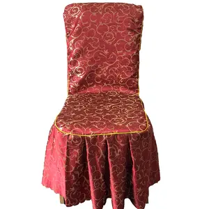 Luxury confetti jacquard five star hotel chair covers