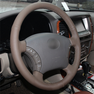 Coffee Custom <strong>Steering</strong> <strong>Wheel</strong> <strong>Cover</strong> for Toyota Land Cruiser Prado 120 2004 2005 2006 2007 2008 2009 Tacoma 2010 2011 4Runner 2003