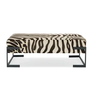 OT-151 Zebra Design Fabric Room Ottoman Stool