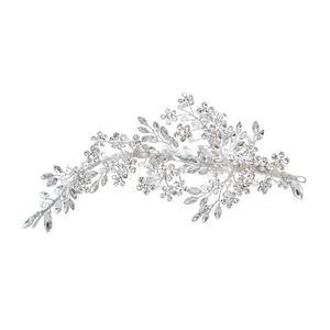 Luxury Crystal Bridal Headpiece Accessories Fancy Wedding Hair Vine Party Prom Hair Clip Jewelry Brides Barrette