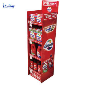 Pop personalizado publicidad promocional cartón pos rack, rentable piso cartón pos soporte de exhibición - Product Image 5
