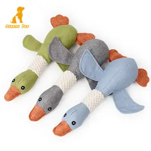 Flying Duck Stuffed Squeaky Durable Dog Chew Toys