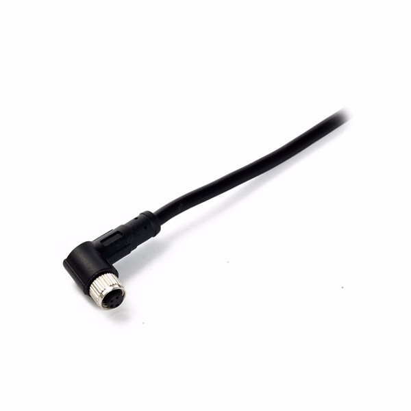 2 M recta 4 pin hembra PVC M12 cable IP67 plástico