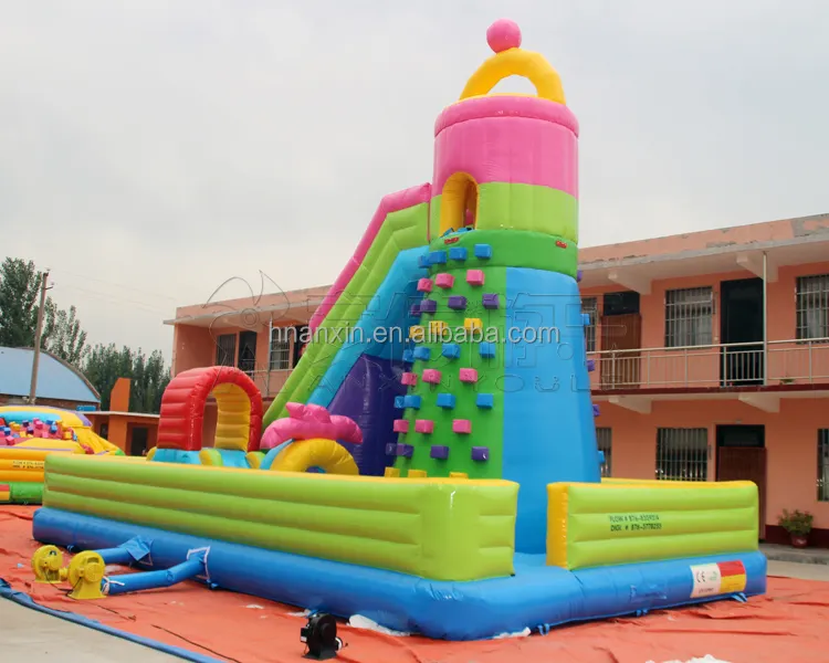 चीन कारखाने अनुकूलित उत्पादन inflatable रॉक क्लाइम्बिंग दीवार/आउटडोर inflatable चढ़ाई की दीवारों