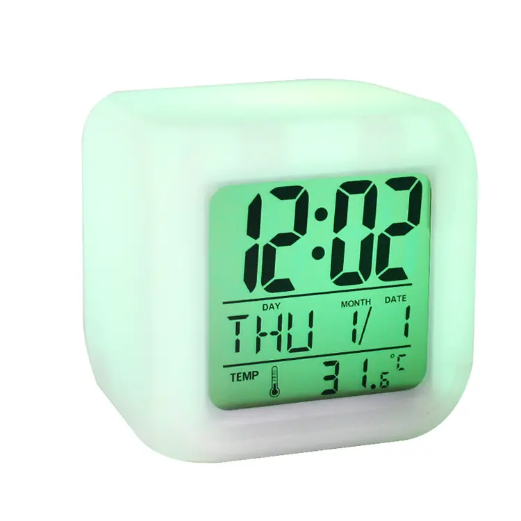 Travel Alarm Clock Promotional Children Colorful Pocket Travel Square Cube Digital Countdown Timer Alarm Clock