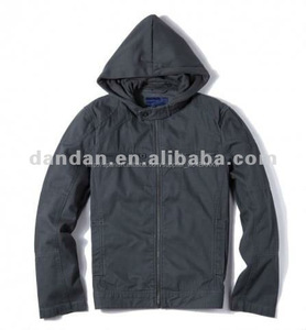 Guangdong ropa hombre negro con capucha cazadora para la promoción - Product Image 1