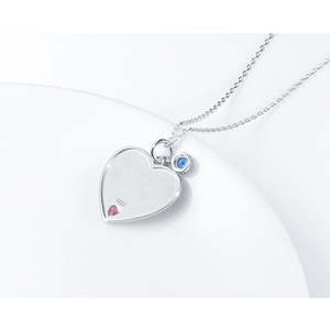 Daochong สร้อยคอส่วนบุคคลรูปหัวใจทำจากเงินสเตอร์ลิง925หัวใจสั่งทำ - Product Image 4