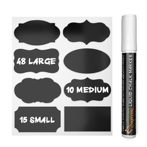 Reusable Waterproof Kitchen <strong>Pantry</strong> Bottle Chalkboard Stickers <strong>Labels</strong> - Product Image 1