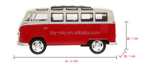 Autobús Clásico de Metal a Escala 1:24, de Retroceso, para Armar, de Metal Fundido a Presión - Product Image 3