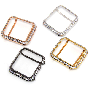 Luxuriöse Edelstahl-Gehäuseabdeckung mit großen Diamanten für Apple Watch Series 2/3/4/5/6/7/8/SE/Ultra 49mm - Product Image 6
