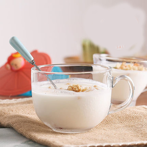 Un gran portátil <span class=keywords><strong>desayuno</strong></span> con un vaso de leche transparente y una taza avena - Product Image 5