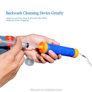 Diercon หลอดกรองน้ำสำหรับชีวิตส่วนตัวสำหรับการตั้งแคมป์การเดินป่าแบกเป้เครื่องกรองน้ำแบบพกพากลางแจ้ง (PS01) - Product Image 6