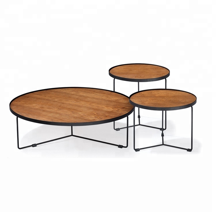 Forme rectangulaire table basse/table à thé/table d'appoint avec structure en métal