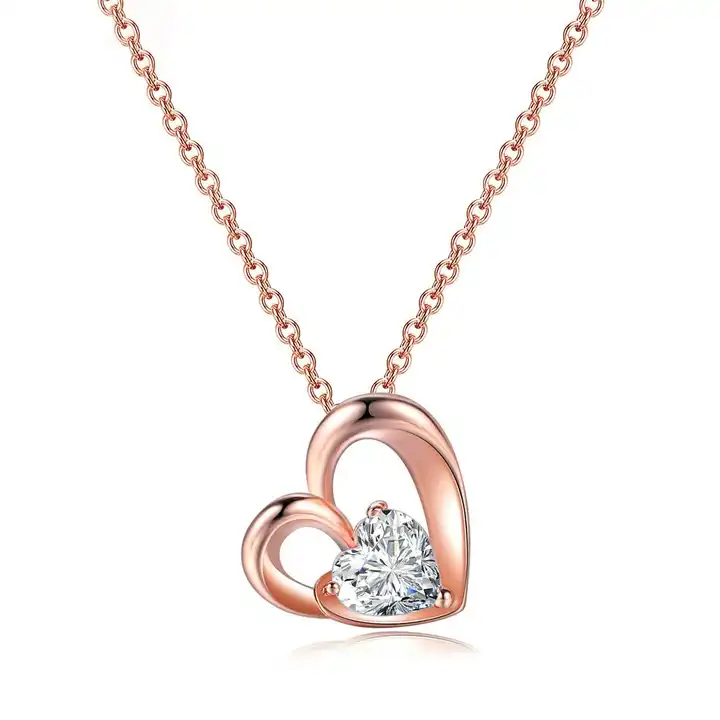 Audrey 14k Rose Gold Pendant Necklace in White Diamond | Kendra Scott