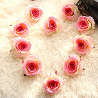 Fabricant en gros de têtes de fleurs artificielles en flanelle, simulation de rose