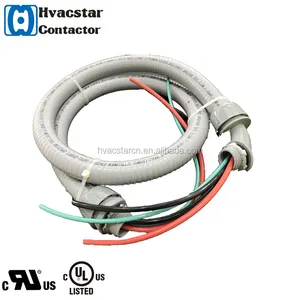 Sem metálico listado 6ft 3/4 ', fiação de chicote de energia 8awg, condução líquida apertada de pvc