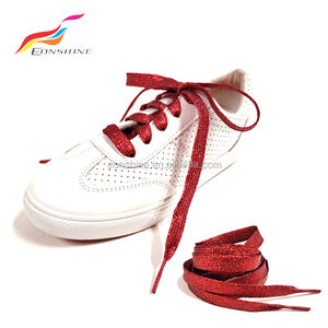 Fábrica brillo metálico cordones cadena brillante oro zapatilla de deporte cordones de los <span class=keywords><strong>zapatos</strong></span> del deporte - Product Image 4