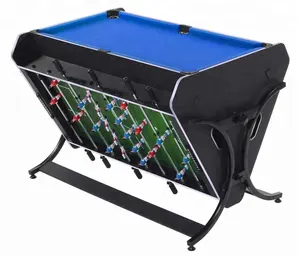 Neues Design 4 Fuß Multi-Game-Tisch Indoor-Multis port tisch Rotierender Tischfußball Air Hockey Billardtisch 3 in 1