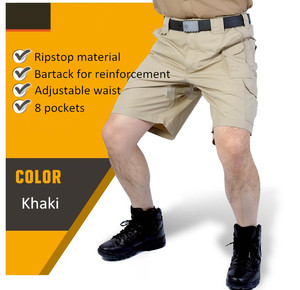 Pantaloncini <span class=keywords><strong>Cargo</strong></span> da uomo 8 tasche all'ingrosso in cotone estivo - Product Image 6