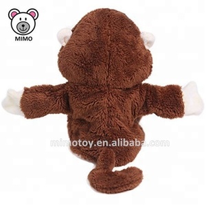 Burattino a Mano di Scimmia Marrone in Morbido Peluche per Bambini, Personalizzabile, Basso MOQ, Animale di Peluche alla Moda per Adulti - Product Image 4
