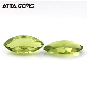 Venta caliente sintético de cristal verde talla marquesa amatista peridoto suelto de cuarzo para la fabricación de la joyería - Product Image 6