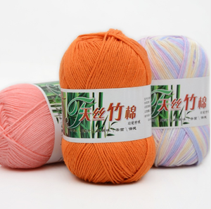 Vente en gros de fil au crochet en laine à tricoter en coton charbon de bambou naturel fil mélangé teint haute résistance anti-boulochage pour la couture de bébé - Product Image 5