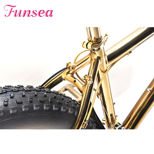 Grasa de lujo PVD oro marco tecnología 26 "x 18 velocidades <span class=keywords><strong>velo</strong></span> <span class=keywords><strong>asiento</strong></span> cadenas Fat tire <span class=keywords><strong>bicicleta</strong></span> bici - Product Image 5