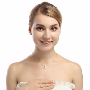 Teemi Aliexpress calientes de la venta de Hearts & Arrows cortan calidad superior de 0,6 quilates Sona colgante, collar de diama - Product Image 3