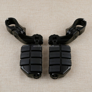 Pijakan Kaki Motor Highway 1-1/4" Pendek Model Angled Mount Clamp untuk Harley Honda, Pelindung Mesin Footrest XF210311-B - Product Image 1