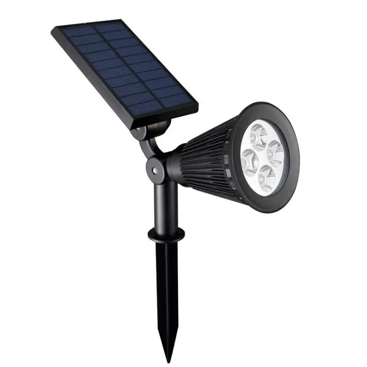 Hot Selling 4 Led Landscape Light Adjustable Modern Waterproof Outdoor Solar Led Spotlight for Garden