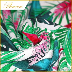 Fashionable hawai pattern custom printing cotton poplin fabric Crepe