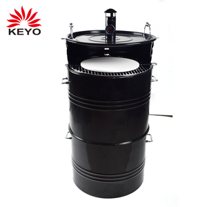 <span class=keywords><strong>Barbecue</strong></span> <span class=keywords><strong>fumoir</strong></span> à charbon de bois multifonctionnel de 20 pouces en forme de baril pour l'extérieur - Product Image 3