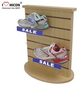 les besoins des Clients au détail Commercial autoportante Slatwall Sports Shoes <span class=keywords><strong>Store</strong></span> acrylique en bois présentoir - Product Image 2