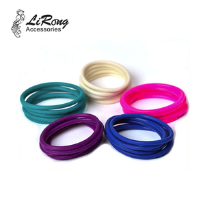 BSCI fábrica auditada Lirong hermoso 4Mm * 5,5 "pelo de nailon Bobbles ancho elástico lazos elásticos para el cabello para niñas accesorios para el cabello - Product Image 3