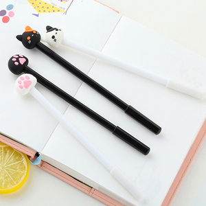 Kawaii gato huella bolígrafos <span class=keywords><strong>de</strong></span> <span class=keywords><strong>Gel</strong></span> escribiendo lindo garra negro tinta pluma <span class=keywords><strong>de</strong></span> firma - Product Image 4