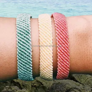 Bunte Wachs schnur gewebte Armbänder geknotete geflochtene Freundschaft schnur Armbänder verstellbare Seil Armbänder Geschenke für Jugendliche