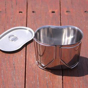 700ML Stainless Steel <strong>Camping</strong> <strong>Cups</strong> with Portable Handles and Lid for Backpacking Coffee Pot <strong>Cup</strong> - Product Image 5